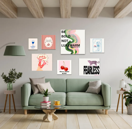 Christian Canvas Artwork – Proverbs Scripture Home Decor, Red Bow Aesthetic Decor, Faith Gift, Inspirational Home Decoration