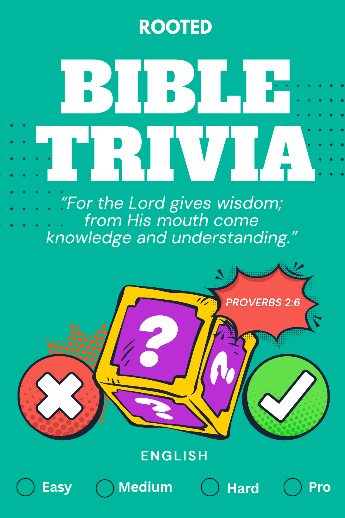 Bible Trivia Card Game – Christian Family & Youth Group Bible Study Game (4 Levels)