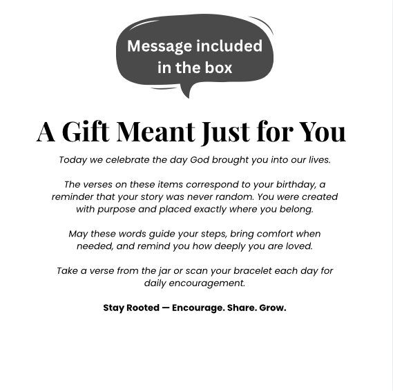 Personalized Christian Gift Box – Custom Scripture Date Faith Based Keepsake Gift
