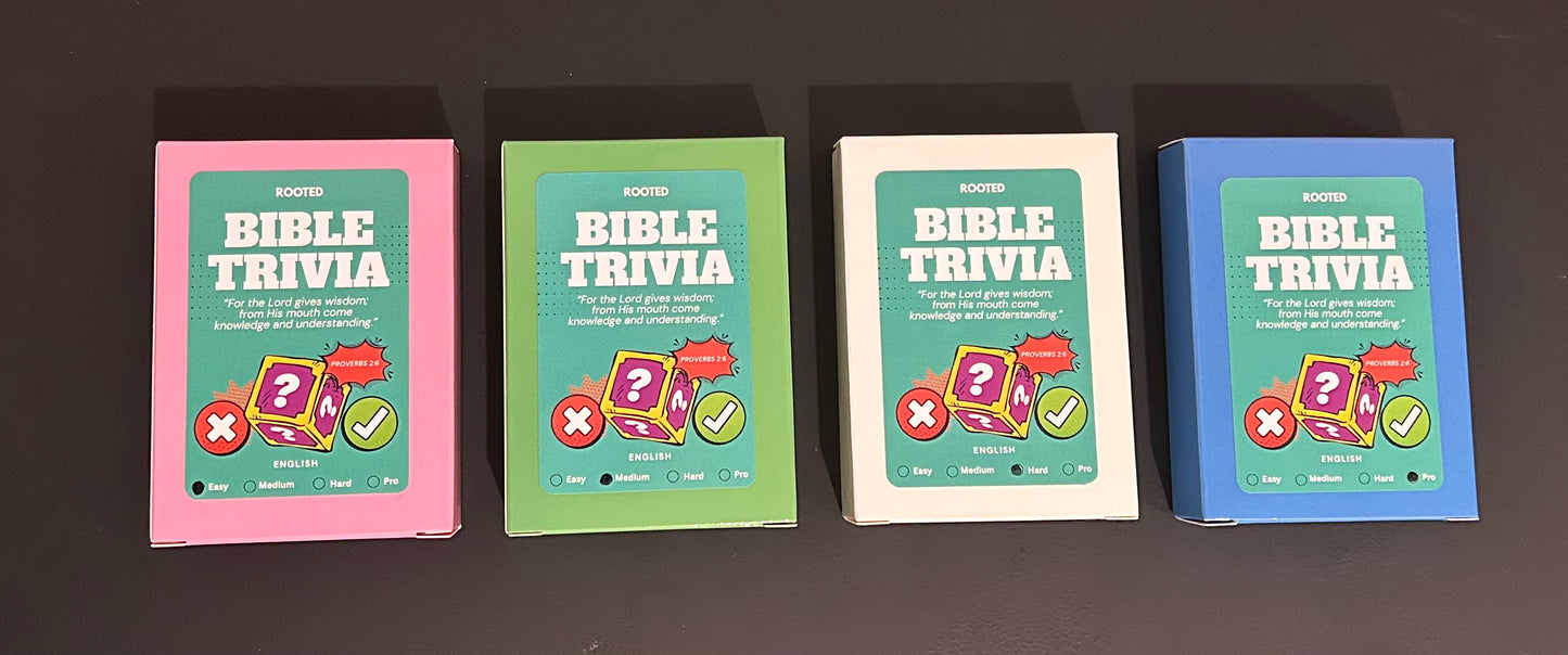 Bible Trivia Card Game – Christian Family & Youth Group Bible Study Game (4 Levels)