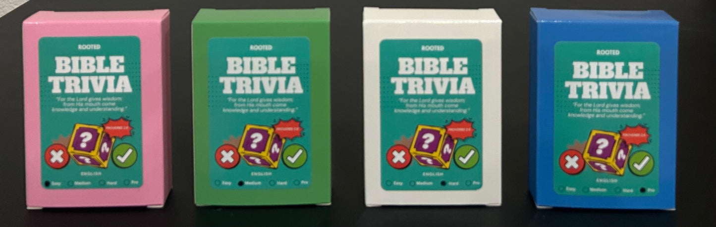 Bible Trivia Card Game – Christian Family & Youth Group Bible Study Game (4 Levels)