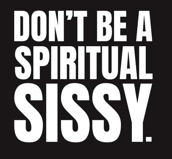 Don’t Be a Spiritual Sissy Christian T-Shirt for Men – Gildan Softstyle Tee