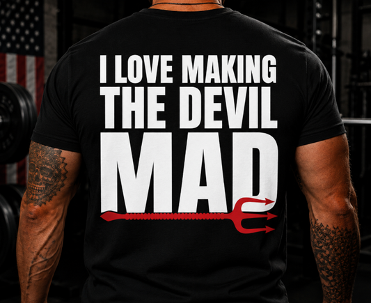 I Love Making the Devil Mad Christian T-Shirt for Men – Gildan Softstyle Tee