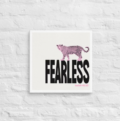 Fearless Christian Canvas Artwork – Isaiah 41:10 Scripture Decor, Inspirational Wall Decor, Faith Home Decor Gift