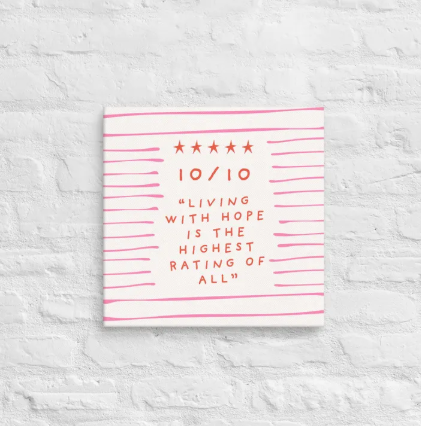 Living With Hope Christian Canvas Artwork – Inspirational Faith Wall Decor, Encouragement Home Decor, Scripture Inspired Gift