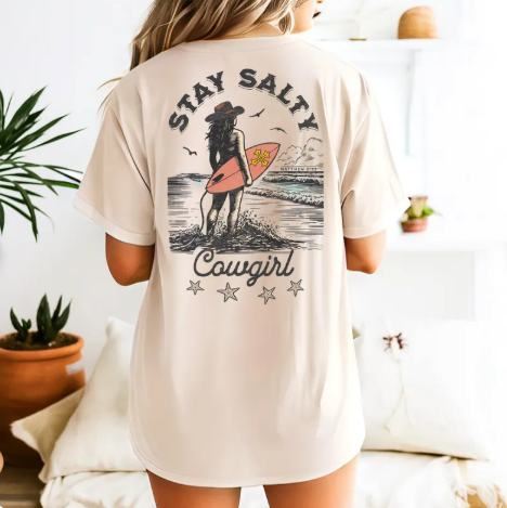 Rooted “Stay Salty” Christian T-Shirt for Women – Matthew 5:13 Faith Shirt, Beach Graphic Tee, Coastal Aesthetic Shirt