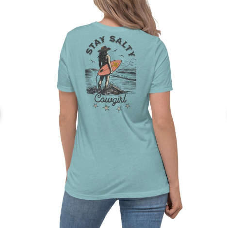 Rooted “Stay Salty” Christian T-Shirt for Women – Matthew 5:13 Faith Shirt, Beach Graphic Tee, Coastal Aesthetic Shirt