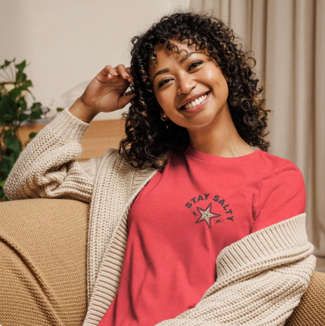 Rooted “Stay Salty” Christian T-Shirt for Women – Matthew 5:13 Faith Shirt, Beach Graphic Tee, Coastal Aesthetic Shirt
