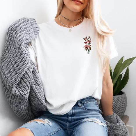 Rooted “He Makes Everything Beautiful in Its Time” Christian T-Shirt for Women – Ecclesiastes 3:11 Floral Graphic Tee, Vintage Botanical Shirt, Faith Gift