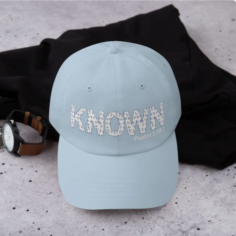 Rooted “Known” Psalm 139 Christian Hat – Women’s Faith Baseball Cap, Encouragement Gift, Christian Apparel