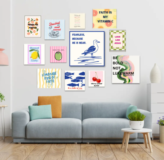 Great Is Your Faithfulness Christian Canvas Artwork – Scripture Home Decor, Inspirational Wall Decor, Faith Gift