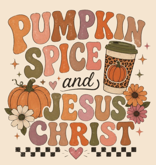 Pumpkin Spicy and Jesus Christ Christian Fall T-Shirt – Ivory Comfort Colors Tee