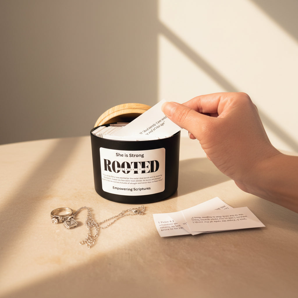 She is Strong Scripture Jar