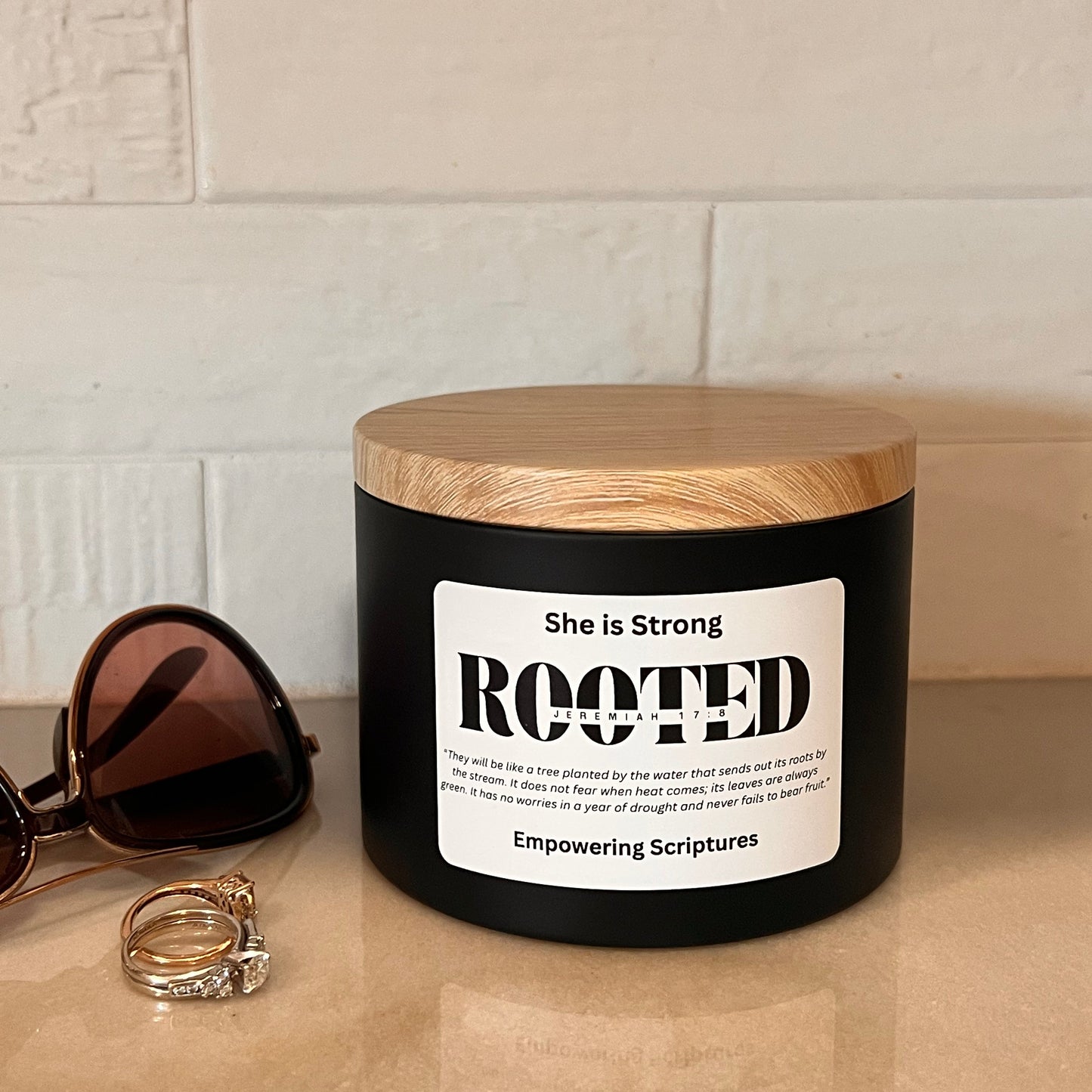 She is Strong Scripture Jar